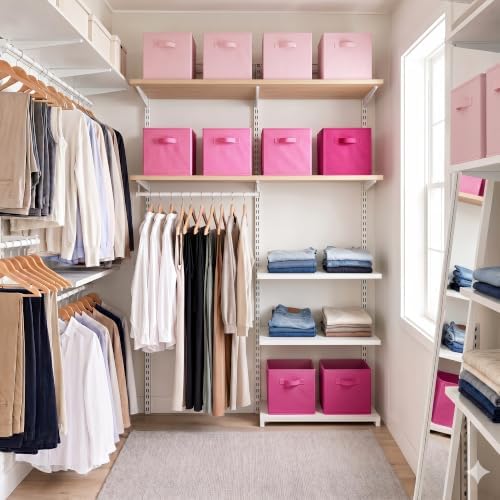 Cupic Cupid 10-Pack 11x11 Storage Cubes, Cube Organizer Bins, Pink Gradient - Image 7