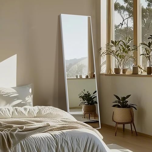 Delma Full Length Mirror with Stand, 56x15 Silver Floor Mirror - Image 7