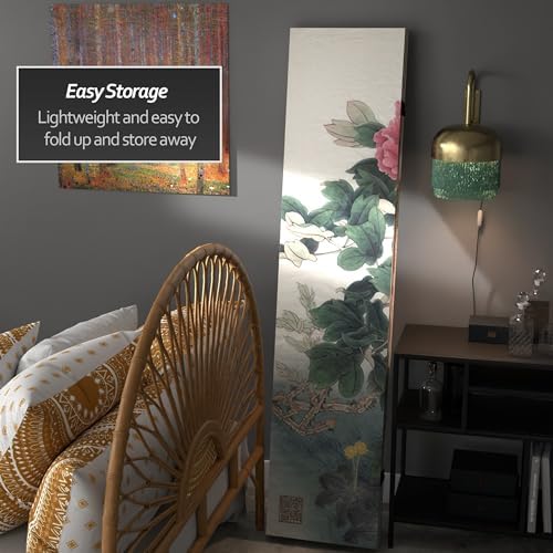 Red Lantern 6 ft. Tall Double Sided Doves and Peonies Canvas Room Divider 4 Panel Freestanding Folding Privacy Screen Partition and Separator for Modern and Contemporary Bedroom Home Office Dorm - Image 3