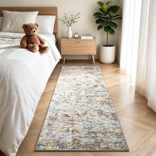 Toneed Washable 2x6 Non-Slip Abstract Runner Rug for Hallway Kitchen - Image 2