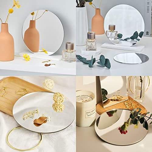 9.44" Round Acrylic Mirror Tile, 2Pcs Flexible Plastic Wall Mirror - Image 4
