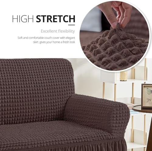 NICEEC Arm Chair Covers Armchair Covers Universal Slipcovers with Skirt - Image 2