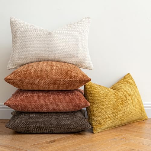 MIULEE Fall Decorative Orange Couch Throw Pillow Covers 20x20 Inch 2 Pack - Image 4