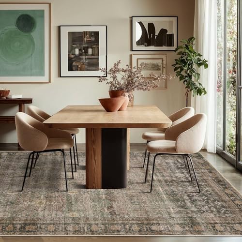 Rugxara 4x6 Area Rug for Living Room Bedroom Washable Rug, Brown - Image 3