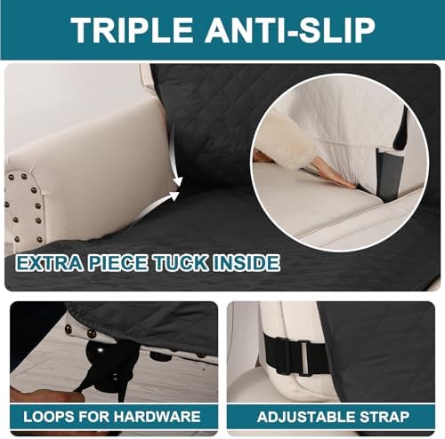 Turquoize 100% Waterproof Sofa Covers Chaise Lounge L Shape Sofa Protector - Image 4