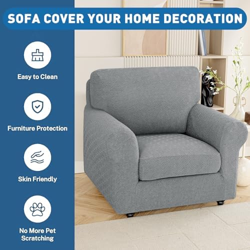 XINEAGE 1 Piece Stretch Couch Cushion Covers Individual Sofa Slipcovers - Image 7