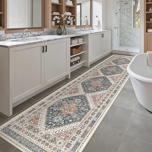 Madane Washable Runner Rugs 2x10 Long for Hallway Kitchen, Navy Blue - Image 5