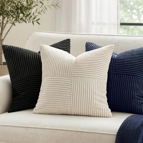 MIULEE Black Decorative Throw Pillow Covers for Couch 20x20 Inch - Image 2