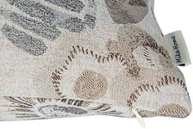 Mika Home Pack of 2 Decorative Oblong Rectangular Throw Pillow Cover Cushion Cases for Chair,Sunflower Pattern,12x20 Inches, Grey Cream - Image 4