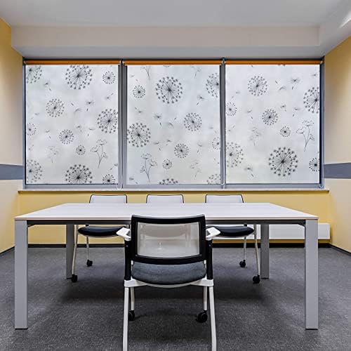 FILMGOO Window Privacy Film 4D Decorative Stained Glass Decals Static Cling Window Sticker Non-Adhesive (Dandelion,17.5 Inch x 6.5 Feet) - Image 3