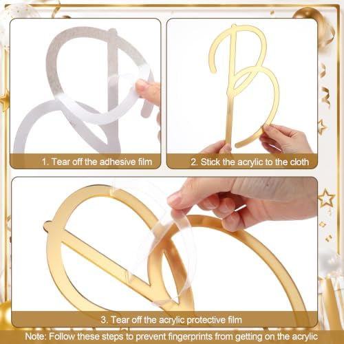 Yousoontic Happy Birthday Sign for Backdrop, 23 x 20 Inch, Stylish, Gold - Image 3