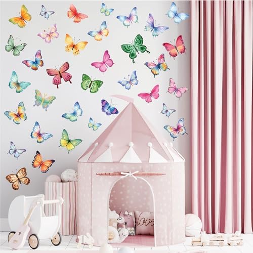 AOWDIAO 62 Large Butterfly Wall Decals - Peel and Stick Vinyl Wall Stickers for Room Decor, Safe for Walls, Repositionable - Image 7