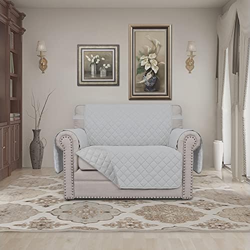 Easy-Going Reversible Couch Cover, Oversized Chair, Light Gray/Light Gray - Image 2