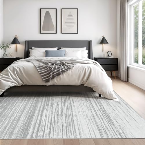 Valenrug Washable Rugs 5x7 - Non Slip 5x7 Area Rugs for Living Room, Stain Resistant Area Rugs for Bedroom, Foldable Machine Washable Area Rug(5'x7', Grey) - Image 4