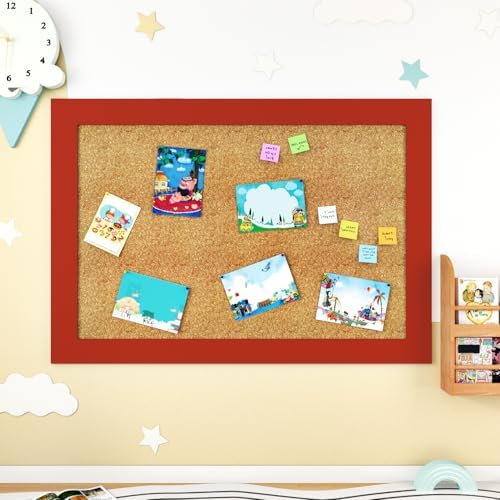 WESTICK Self Adhesive Red Mirror Frame Border Peel and Stick Bathroom Wallpaper Borders Waterproof Removable Red Mirror Tape Border for Kitchen Classroom Bedroom Office Bulletin Board Decor 394"x3.9" - Image 2