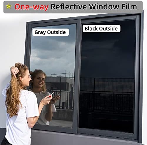 FuFin One-Way Window Privacy Film with Tools, Grey 31.5"×78.7" - Image 3