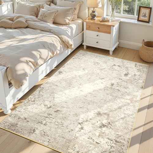 Toneed 4x6 Washable Non Slip Abstract Area Rugs for Bedroom Living Room by Toneed