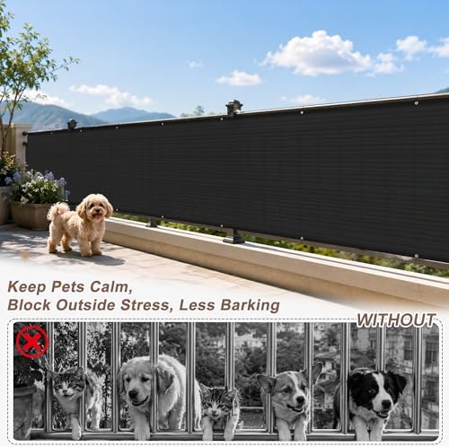SUNNY GUARD 3' x 6' Balcony Privacy Screen, HDPE Patio Railing Cover Fence - Image 4