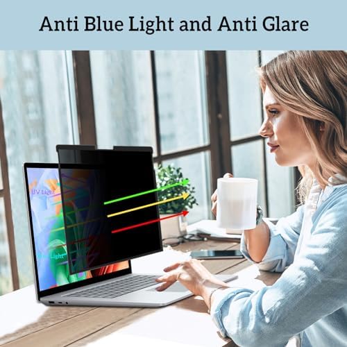 ZOEAGG Privacy Screen for Surface Laptop 13.8 inch,Removable Surface Laptop 7 Privacy Screen,Reusable Easy Installation Anti-Spy Anti-Glare Anti Blue Light for Microsoft Surface Monitor - Image 5