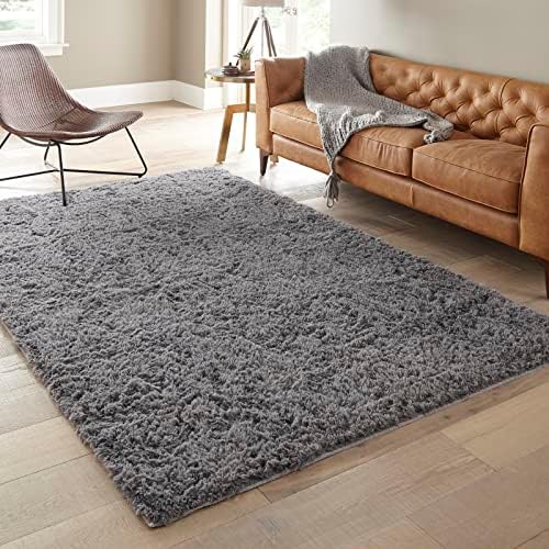 Ophanie 6x9 Area Rugs,Upgrade Non-Slip Fluffy Soft Rugs for Living Room,Large Shag Grey Fuzzy Plush Rug,Gray Shaggy Big Carpets for Bedroom,Kids Boys Girls Dorm Decor with Over 99 pcs Pile fibers - Image 6