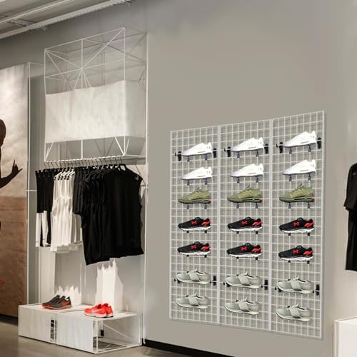 Grid Wall Commercial Grade Gridwall Panels – Heavy Duty Grid Panel for Any Retail Display Wall Grid 2' Width x 6' Height, White Finished (Pack of 4) - Image 6