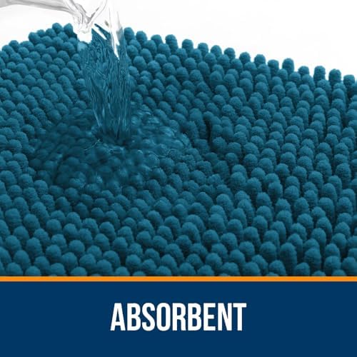 OLANLY Toilet Rugs U-Shaped 24x24, Soft Absorbent Chenille Contour Rugs - Image 4