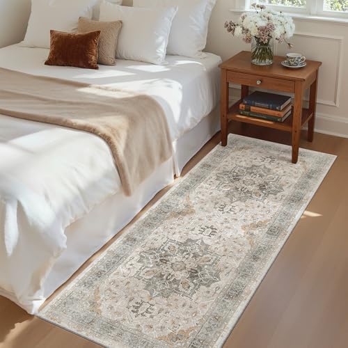 Madane Hallway Runner Rug 2x5 Washable Entry Rugs Soft, Light Taupe Brown by Madane