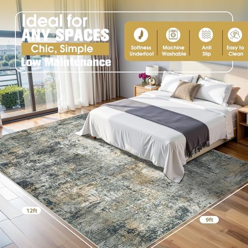 9x12 Area Rugs for Living Room Washable Bedroom Dining Room Multi Color - Image 2