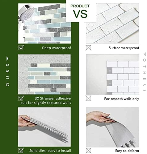STICKGOO Peel and Stick Wall Tile Self-Adhesive Backsplash Thicker Design - Image 4
