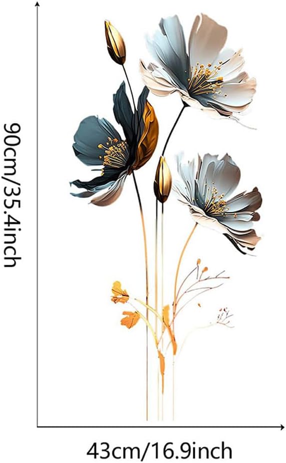 3D Wall Stickers DIY Flower Wall Decal Removable Waterproof Wall Art Decor for Bedroom Living Room Offices Home Decoration (Floral) - Image 4