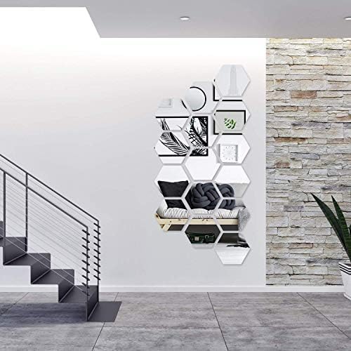 3D Hexagon Acrylic Mirror Wall Decor - Self Adhesive Tiles (30 PCS) - Image 6