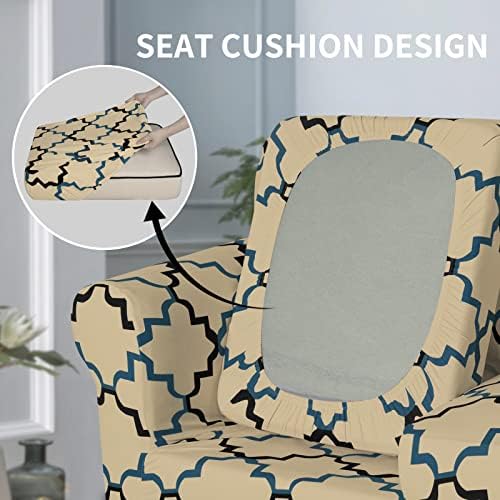 Easy-Going 4 Pieces Stretch Sofa Cover for 3 Cushion Couch Washable - Image 4
