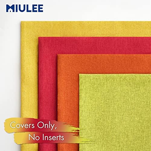 MIULEE Pack of 4 Decorative Outdoor Throw Pillow Covers Linen Waterproof Pillow Covers Summer Farmhouse Cushion Cases for Patio Garden Tent Balcony Couch Sofa 18x18 Inch Red/Green - Image 5