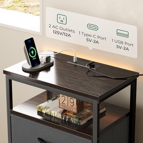 Huuger 5 Drawers Dresser with Charging Station, Dresser for Bedroom - Image 5