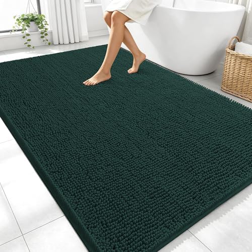 OLANLY Large Bathroom Rugs 70x46, Extra Soft Absorbent Chenille Bath Rugs by OLANLY