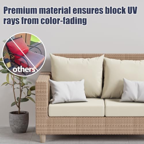 8Pcs Outdoor Cushion Covers, Stretch Patio Furniture Couch Chair Slipcovers - Image 3