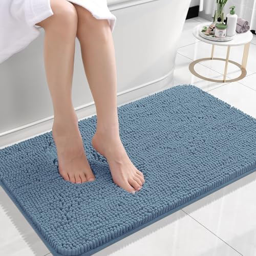 OLANLY Small Bathroom Rugs 30x18, Extra Soft Absorbent Chenille Bath Rugs - Image 2