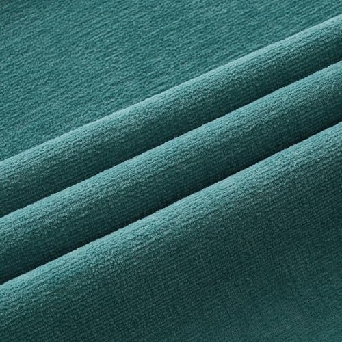 MIULEE Teal Chenille Couch Euro Throw Pillow Covers, 22x22 - Image 5
