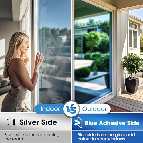 Coavas One Way Window Privacy Film, See Out Not in, Heat & UV, 35.4"X78.7" - Image 5
