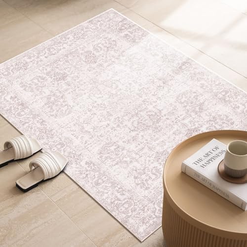 2x3 Pink Washable Entryway Rug,Small Door Mat for Bathroom Kitchen - Image 2