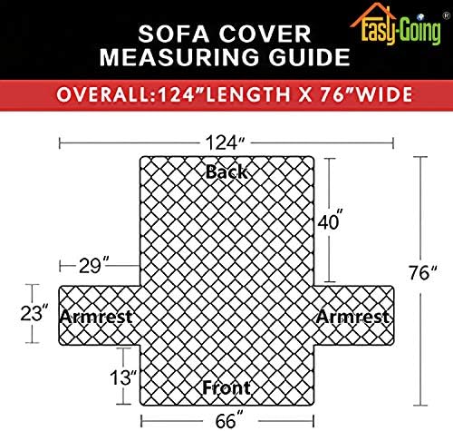 Easy-Going Reversible Couch Cover, 3 Cushion Sofa, Large, White/White - Image 6