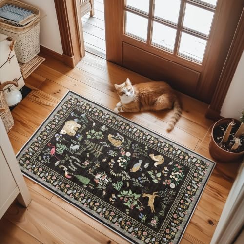 2x3 Washable Area Rugs for Entryway: Door Mat Indoor Entrance Small Throw Rug Non-Slip Low Pile Soft Kitchen Rug for Front Door Indoor Entrance Entry Bedside Kids Room - Image 6