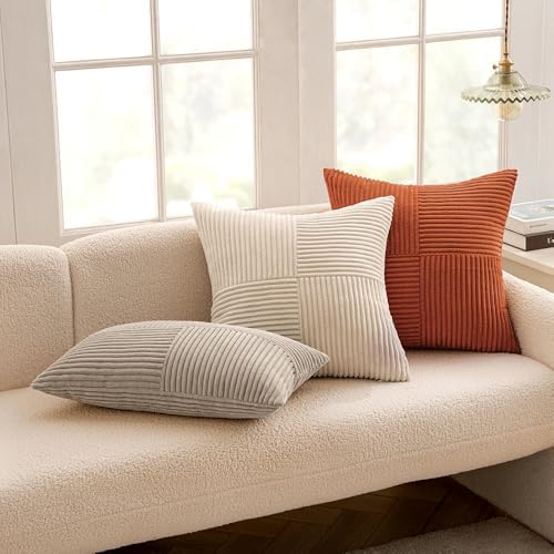 MIULEE Taupe Decorative Throw Pillow Covers for Couch 16x16 Inch - Image 5