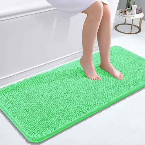 OLANLY Bathroom Runner Rugs 47x20, Extra Soft Absorbent Chenille Bath Rugs by OLANLY