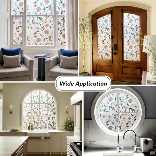 Window Privacy Film Stained Glass 17.5" x 78.7" Static Cling - Image 5