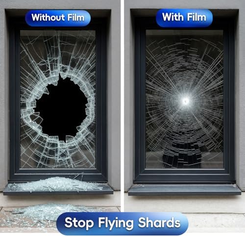 DUOFIRE Security Safety Shatterproof Window Film 8 Mil Clear 35.4x78.7in - Image 4