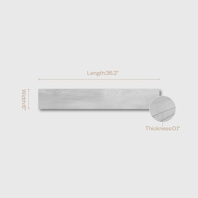 Peel and Stick Wall Panels, Easy Self Adhesive Vinyl Tiles Wall Planks, Farmhouse Wood Grain Shiplap for Kitchen Bedroom Interior WallDecor (12 pcs/18.1 Sq Ft/Box) (Classic White Oak) - Image 6