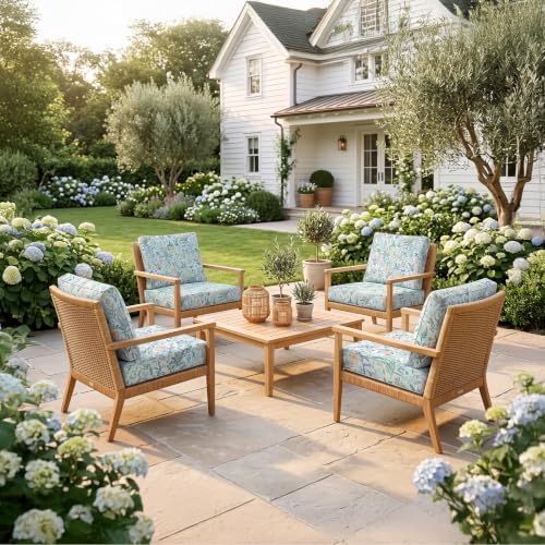 8Pcs Patio Cushion Covers Stretch Outdoor Furniture Protector Slipcovers - Image 6