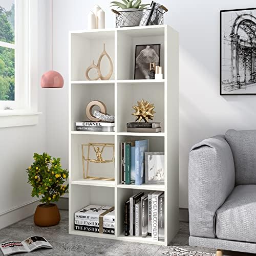 OSCHF 8-Cube Storage Shelf Bookcase, Warm White - Image 2