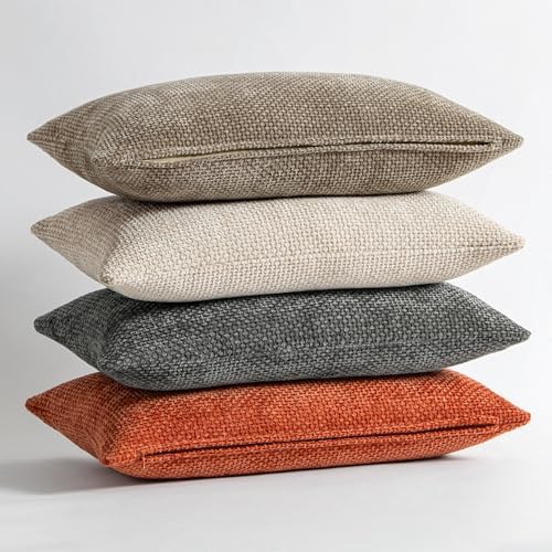 MIULEE Fall Decorative Couch Throw Pillow Covers 16x16 Burnt Orange 2 Pack - Image 4